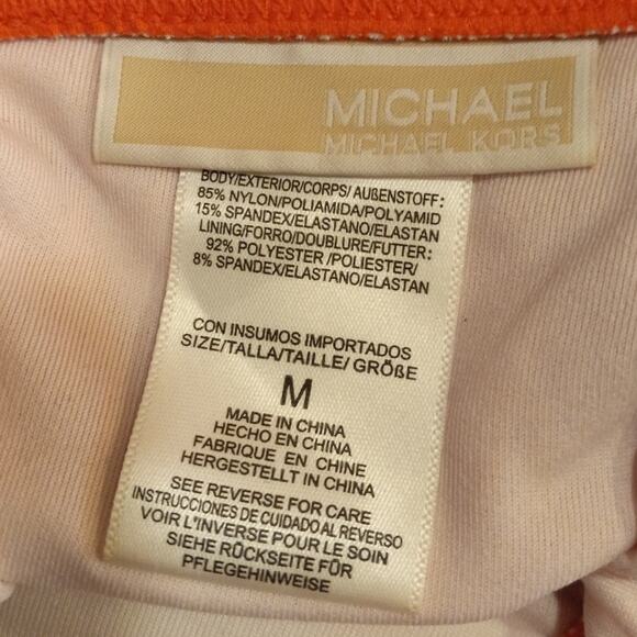 Michael Kors MM7F275S Coral Pink-Orange  Bikini Bottom - Size Medium, Designer - Picture 5 of 6